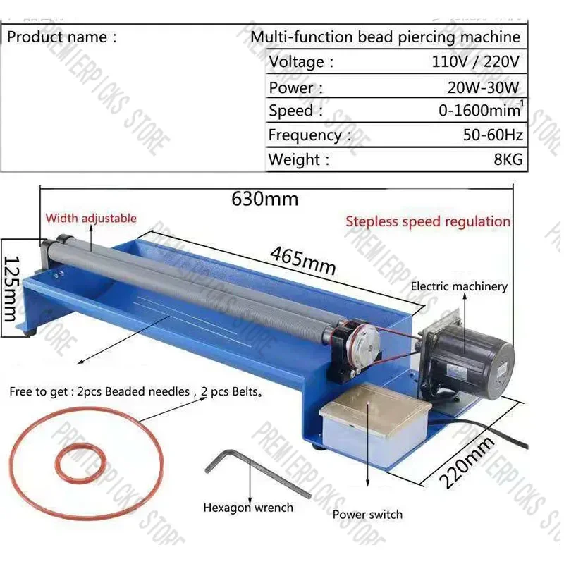 Automatic Beading Machine Pearl Punching  Turquoise Speed Small Bead Crystal Play Plastic   Jade