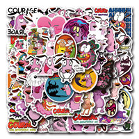 10/30/55PCS COURAGE The Cowardly Dog Cartoon Series Sticker Decals Toys DIY Suitcase Skateboard Phone Luggage Bike Sticker Gift