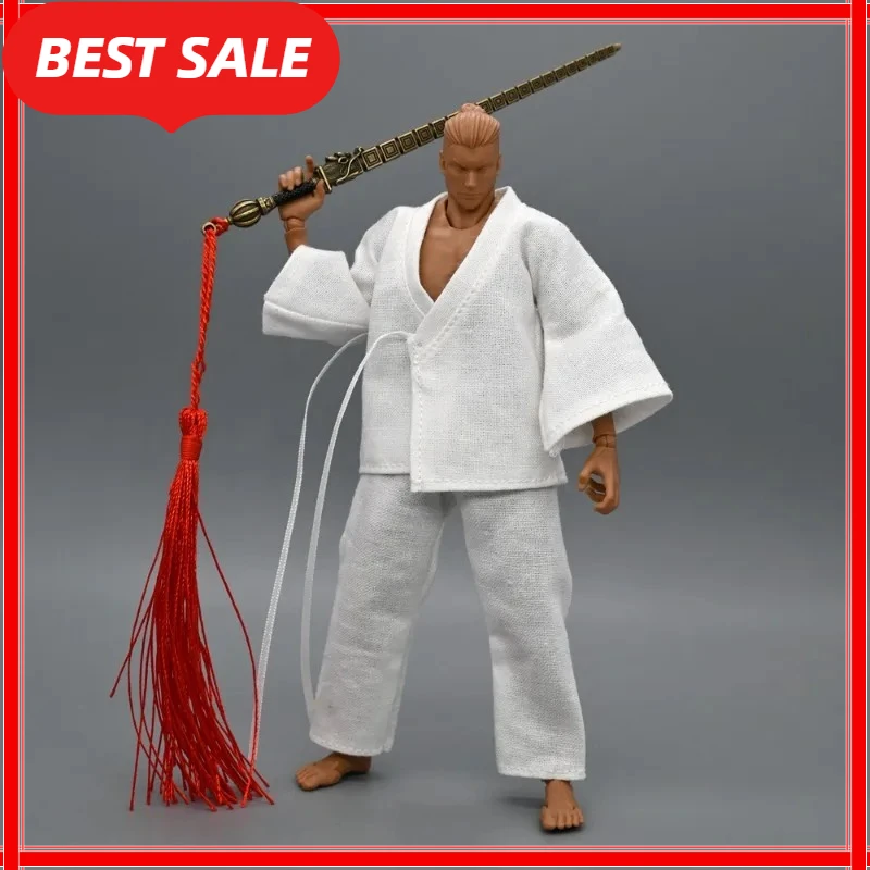 

1/12 Scale Qin Qiong’s Jie Male Soldier Sword Model with Red Hanging Rope for 6'' Action Figures Body Doll Accessory
