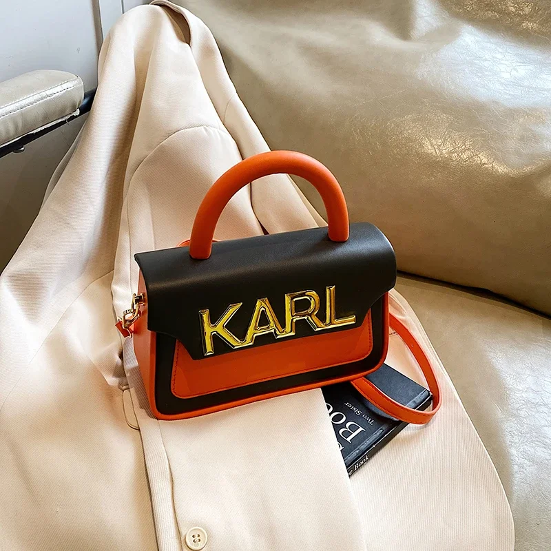 

Luxury design crossbody bag, women's leather chain shoulder bag with retro letter logo and fashionable party versatility