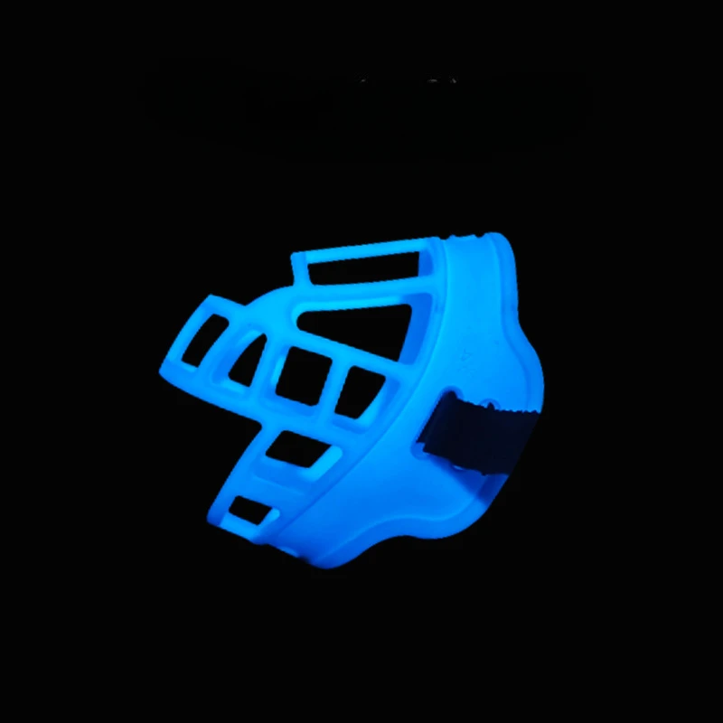 New Fluorescent Dog Mouth Cover with Adjustable Features for Night Time Anti Slip Anti Snacking Anti Licking and Anti Biting