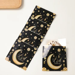 Eid Mubarak Stars Moon Self-sealing Candy Bag Ramadan Kareem Decorations 2025 For Home Islamic Muslim Party Favors Cookie Bags