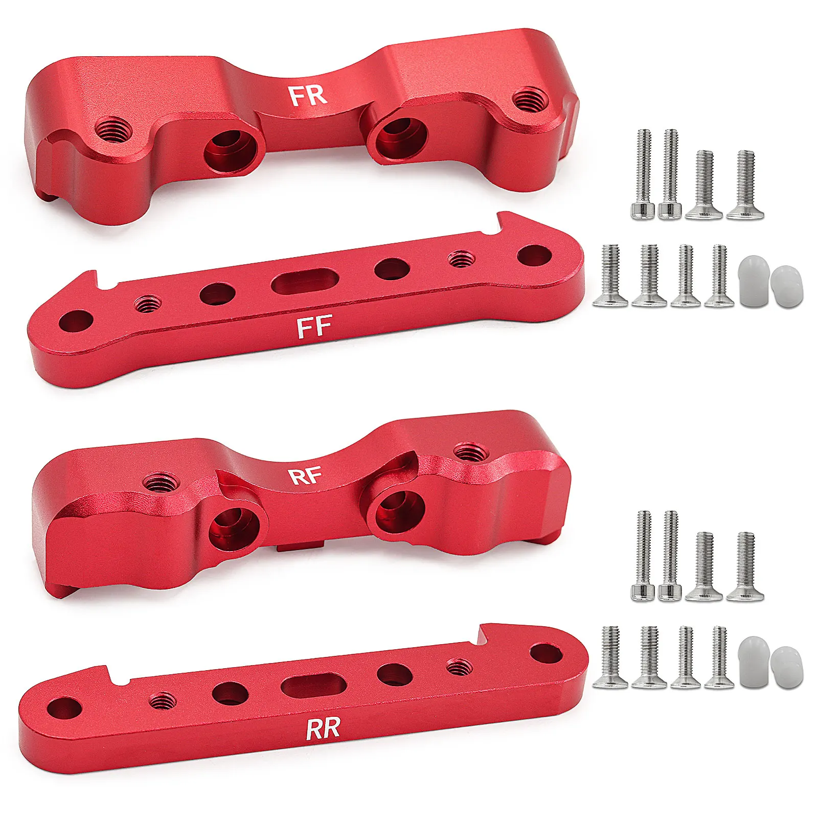 Soporte de brazo inferior delantero y trasero de Metal para ARRMA 1/5 KRATON 8S BLX ARA110002T1/ARA110002T2 RC juego de soporte de brazo inferior piezas de mejora