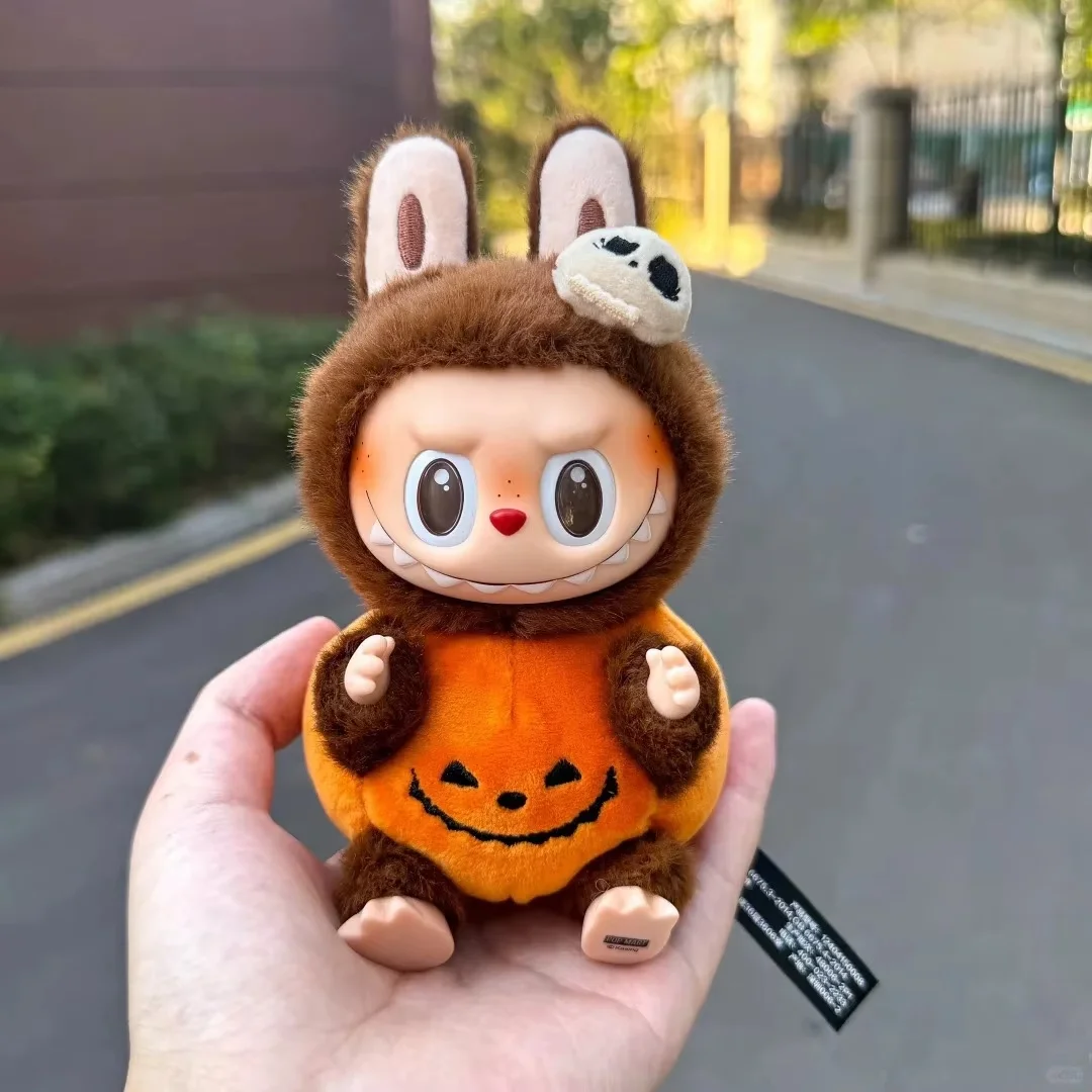 Labubu Happy Hallowween Party Series - Виниловая плюшевая подвеска с тыквой для сидения,labubu, американская ограниченная серия, ограниченная копия на Хэллоуин