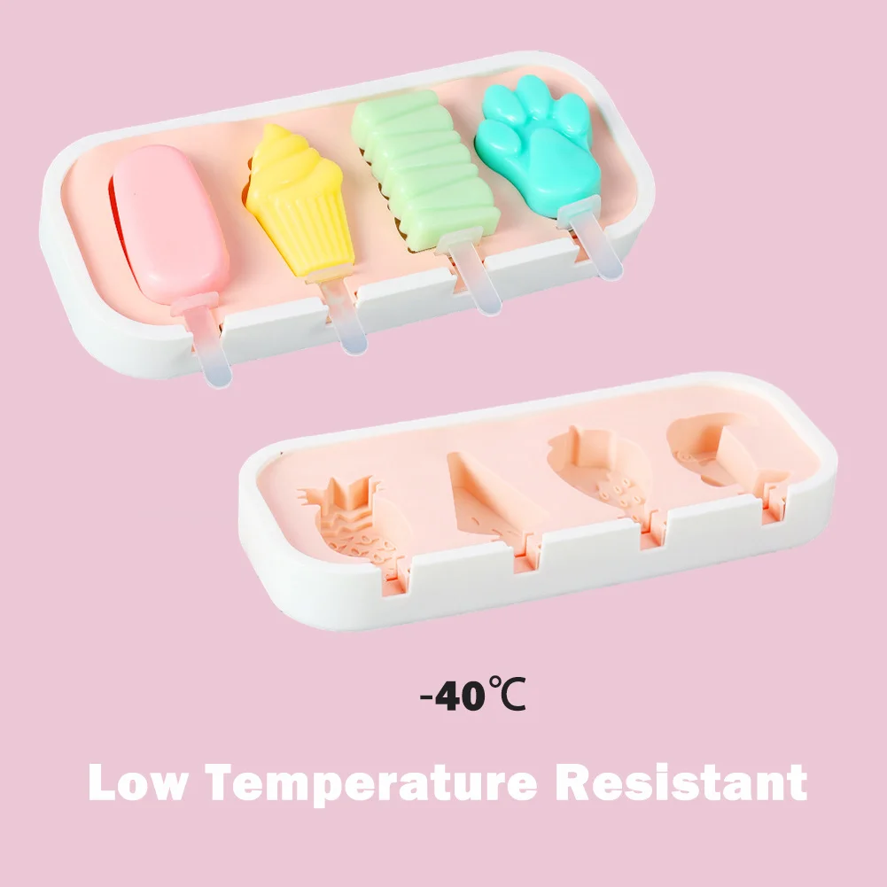 

2 шт., форма для мороженого, креативная форма для мороженого, силиконовая форма для мороженого с палочками, форма для мороженого, коробка для кубиков льда, бытовая мороженая форма