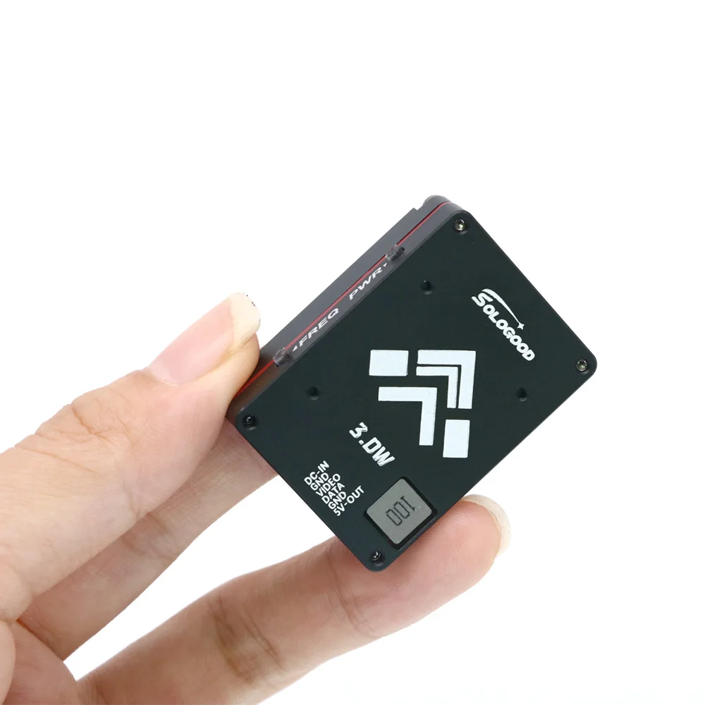 5.8GHz SoloGood 3W V1.1 VTX 48CH Video Transmitter 25mW/ 1000mW/ 2000mW/ 3000mW adjustable for Long Rang FPV Racing Drone
