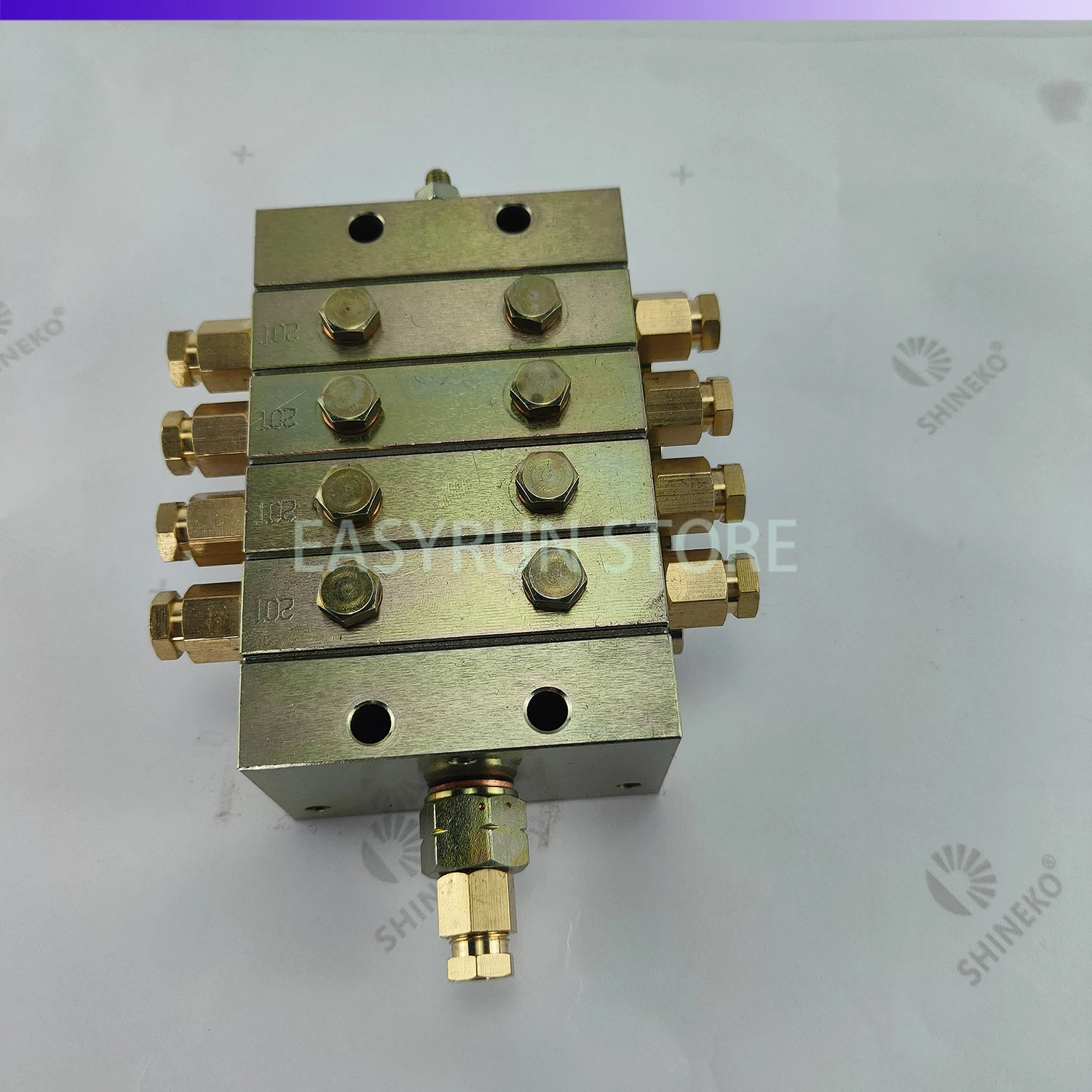 Progressive Grease Lubrication Distributor Metering Device Valve Manifold Block 8 Outlets