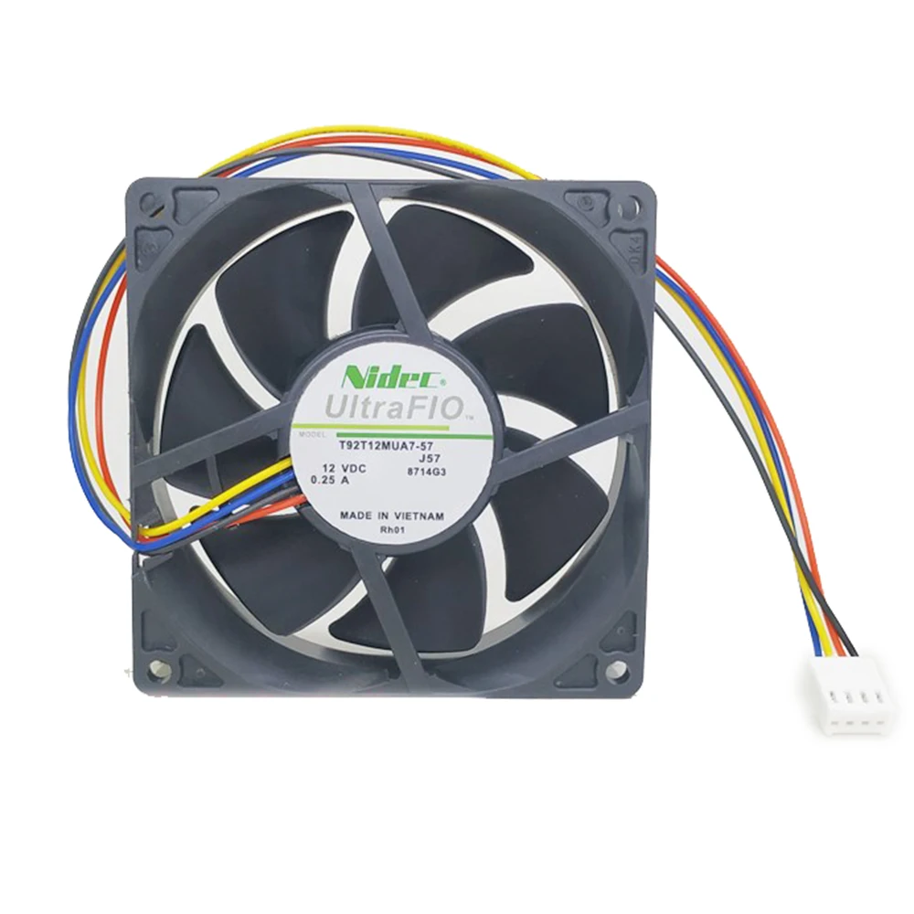 For NIDEC 9cm T92T12MUA7-57 9225 DC12V 92X92X25MM  0.25a silent cooling fan