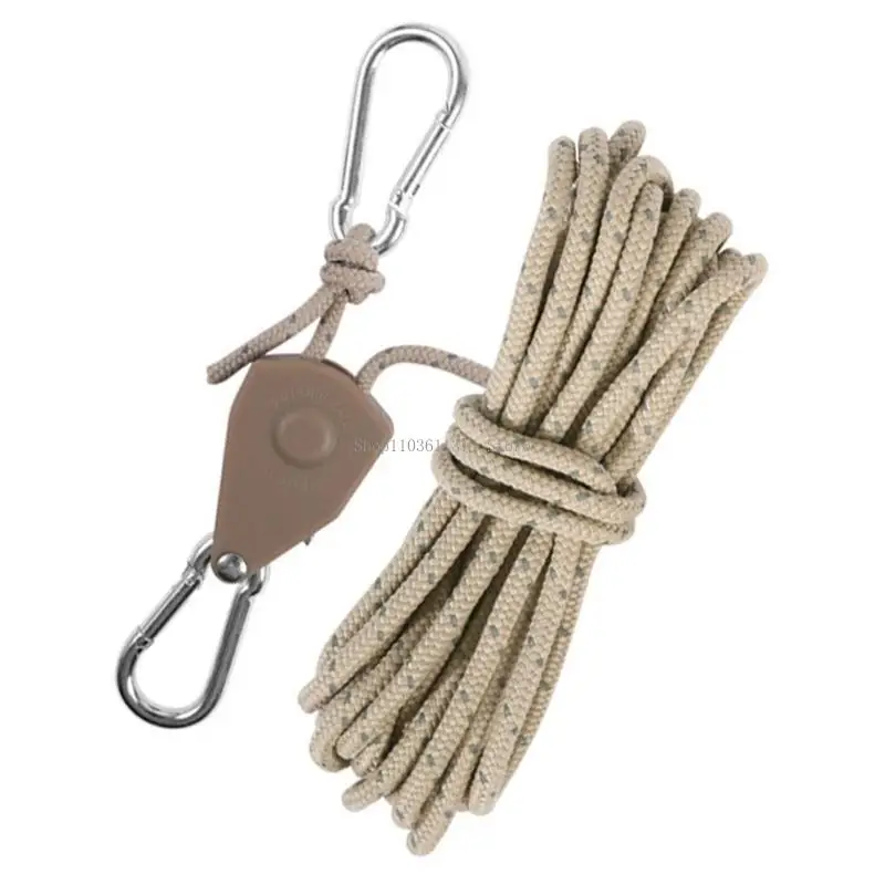 

Tent Rope Pulleys Adjuster Rope Fixed Ratchets Pulleys Stopper