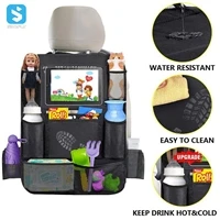 Car Seat Back Organizer Protector Cover for Children Anti-Mud Auto Seat Cover Cushion Anti-Kick Mat Universal Car Storage Bag