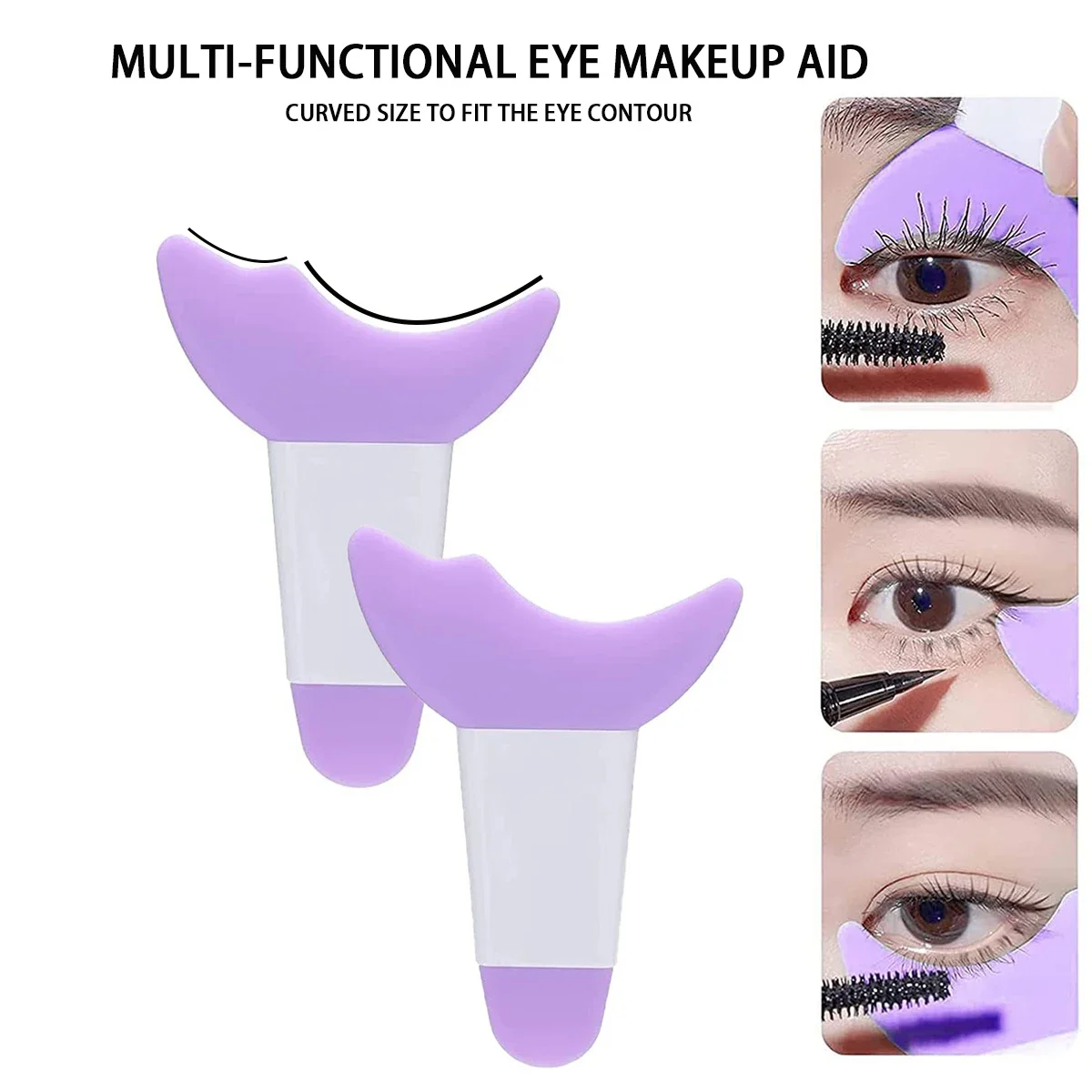 Set di protezioni per eyeliner in silicone multifunzionale per applicatore di maschera per eyeliner ApplicatorMakeupTool Stencil Mascara con punta alata