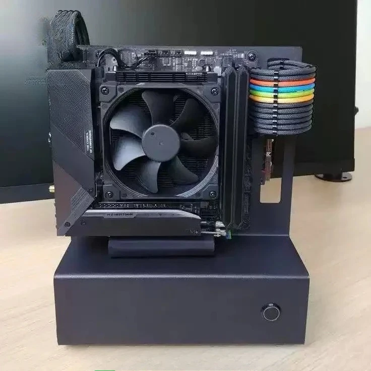 Open Frame ITX Leeg Behuizing Draagbare Mini Host Seaview Hoge Esthetiek Computerchassis voor DIY PC Gaming & Kantoor