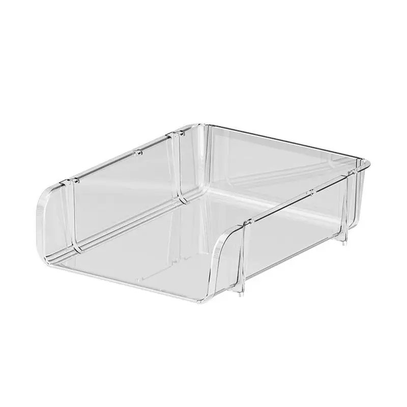 Desktop File Organizer Clear A4 Document Organizer Shelf Desktop Storage Bin For Pen Document Book Organization For Home Office