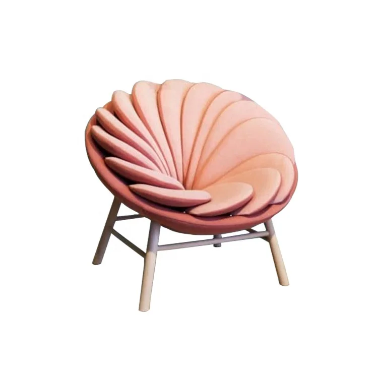 

#Modern gold pink wool velvet chair recliner flower armchair/accent chair metal legs