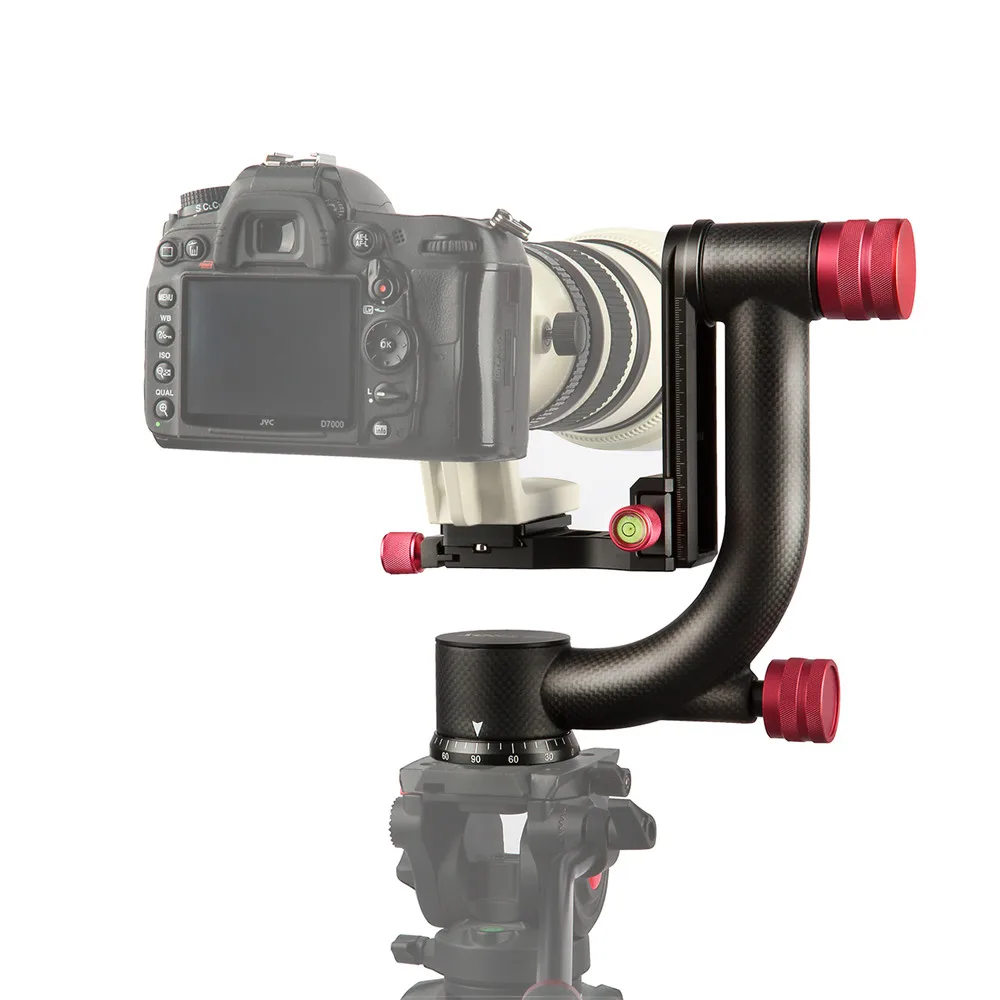 Viltrox VH-20 برو الثقيلة ألياف الكربون Gimbal ترايبود رئيس استقرار سريعة الإصدار لوحة ل المقربة عدسة التصوير الطيور