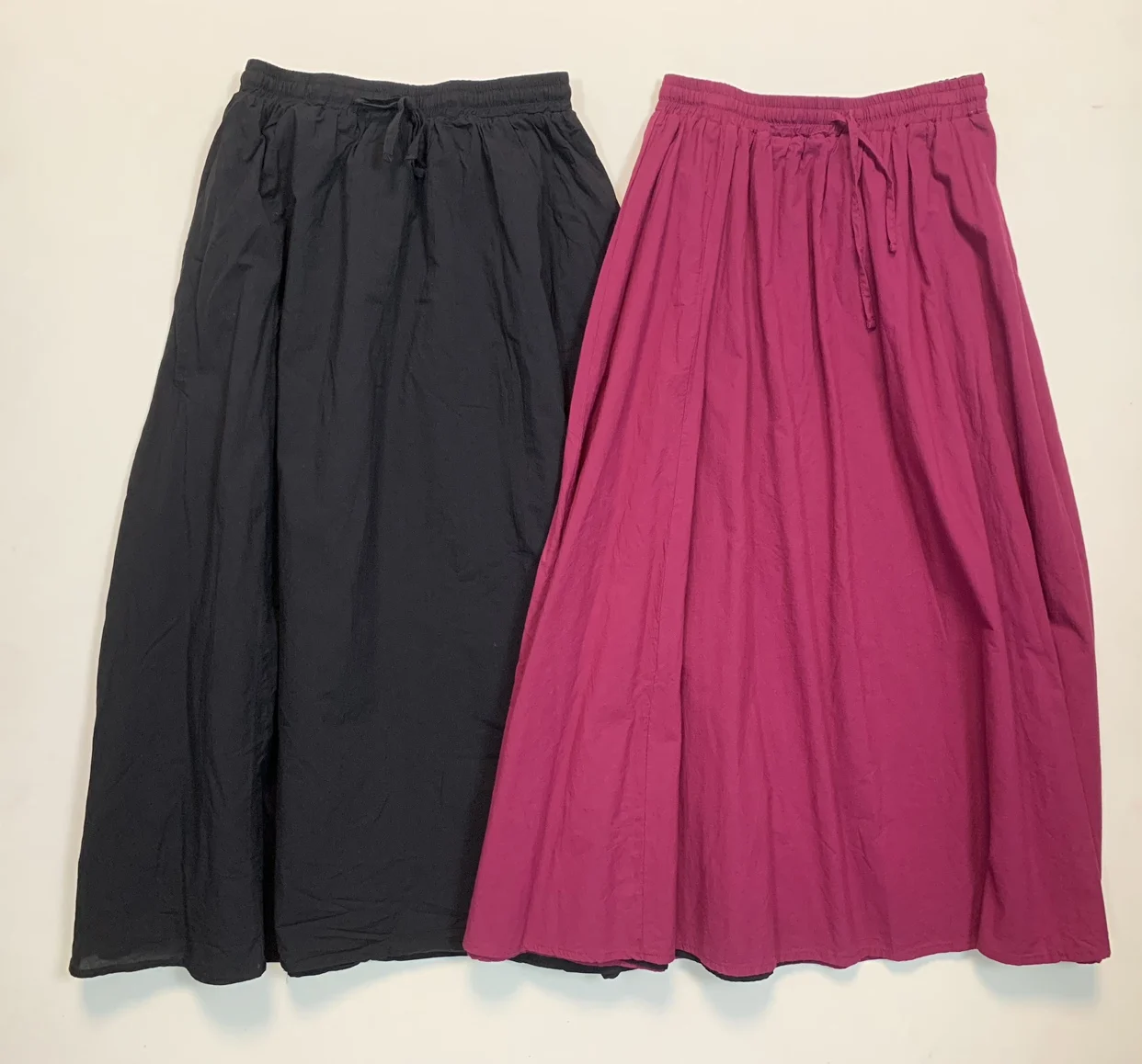 Dubbelzijdig Slijtage Elastische Taille Belted A-lijn Midi Rok Puur Katoen Pendelen Koreaanse Sle Geplooide Hoge Taille Dames Rok