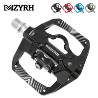 Two Usages Bicycle Pedal 2 In 1 With Free Cleat For SPD System MTB Road Aluminum Anti-slip Sealed Bearing Lock Accessories