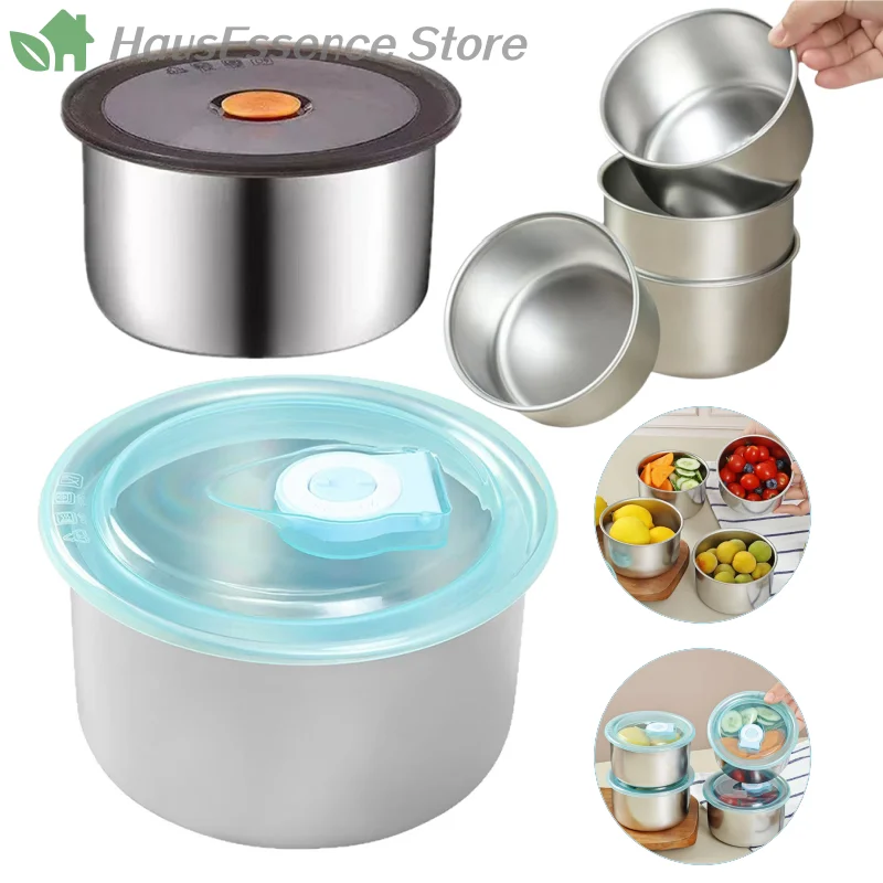 ※1/3pcs Stainless Steel Food Lunch Bento Box Sealed Leakproof Travel Storage Box Household Pickle Box Microwave Heating