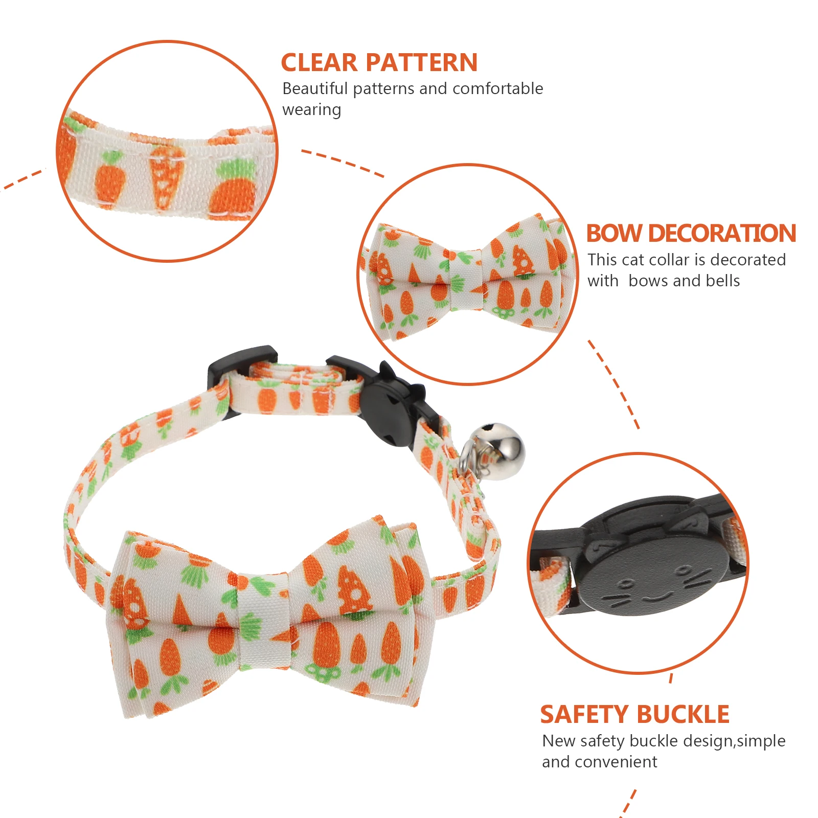 

Cat Decorative Neck Belt Bowknot Kitten Puppy Adjustable Neckband Bell Bright Color Comfortable Cloth Material Pet Supplies Dog
