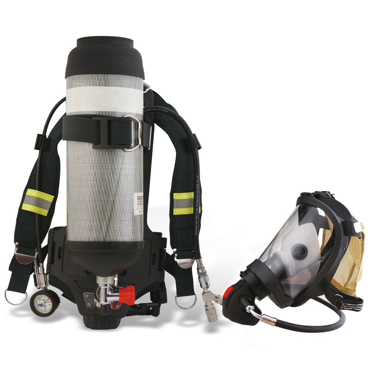 CE Confined Space Carbon Fiber High Strength Diving Fire Fighting Air Breathing Apparatus SCBA