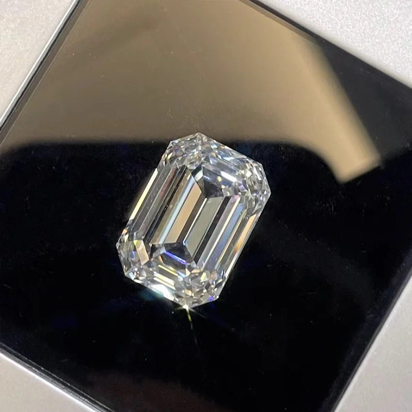 COSFIX 1-10ct Emerald Cut Lab Grown Diamond HPHT IGI Certificate 3EX D/E/F/G/H Color VVS1/VVS2/VS1 Clarity Diamond Gems