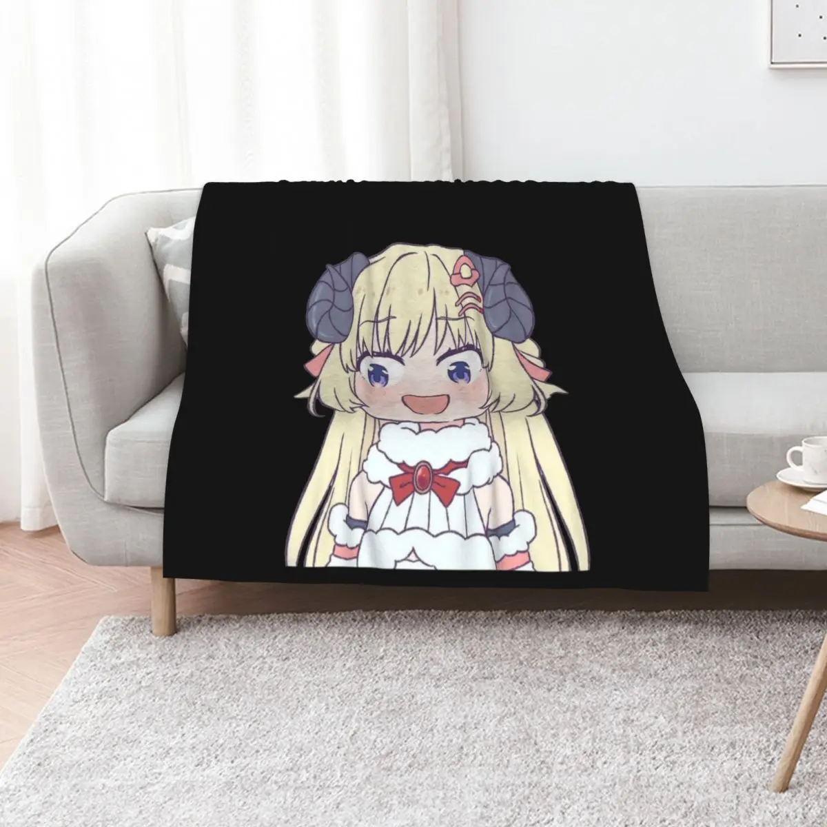 

Tsunomaki Watame Throw Blanket Cozy Throw Blanket for Bed Sofa Chair