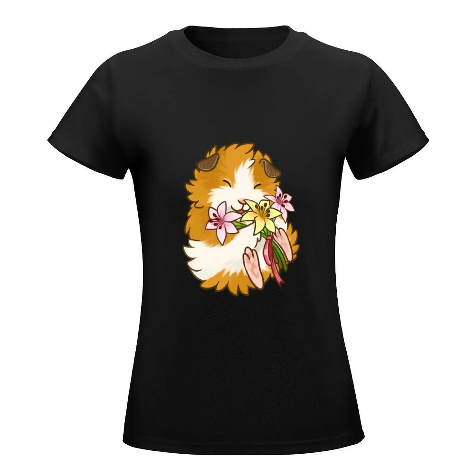 Lilies T-Shirt lady clothes korean fashion female korean Women's clothes