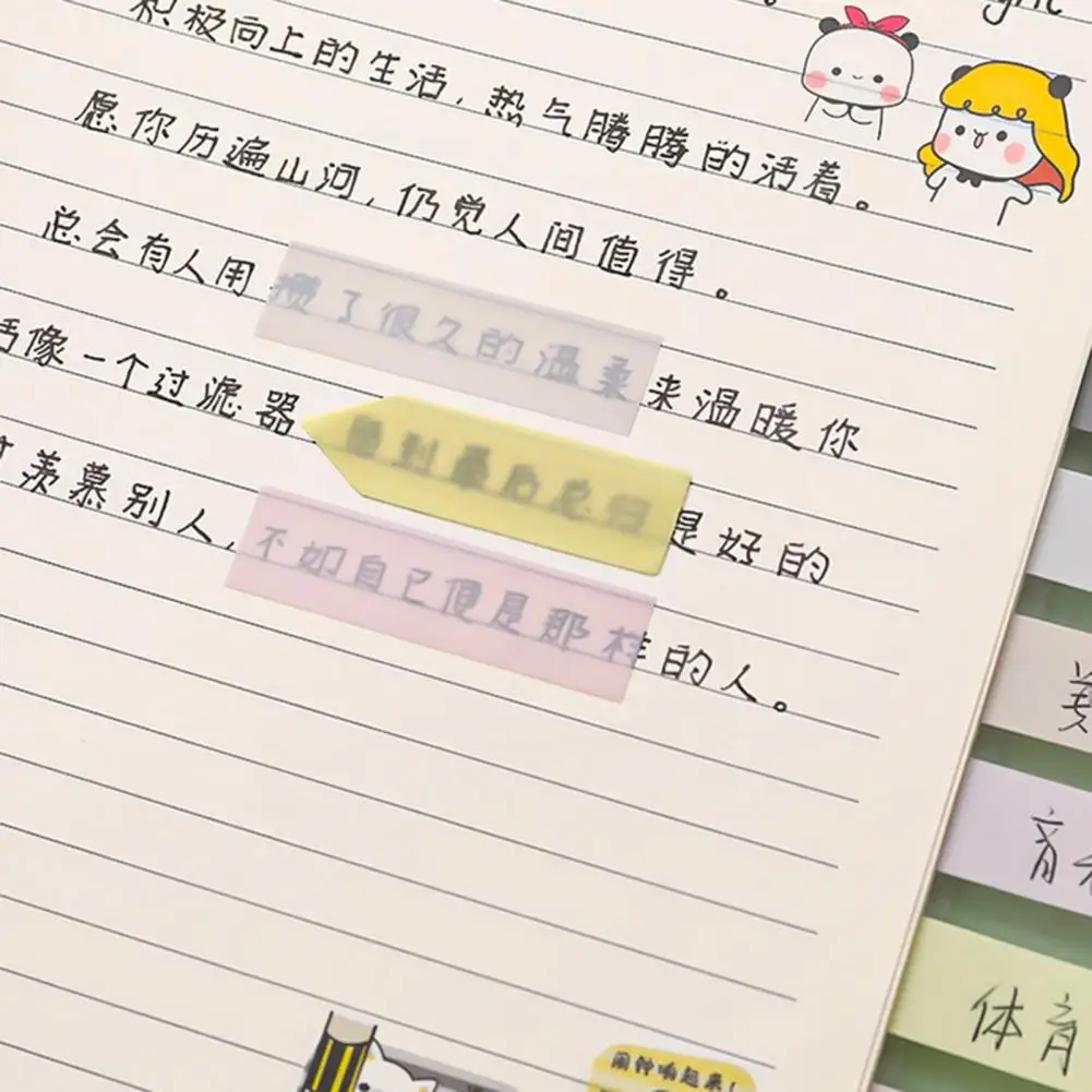 Transparent Sticky Labels Sticky Index Tabs Fluorescent Index Sticker Arrow Flag Tab Morandi Sticky Notes Essential for Home