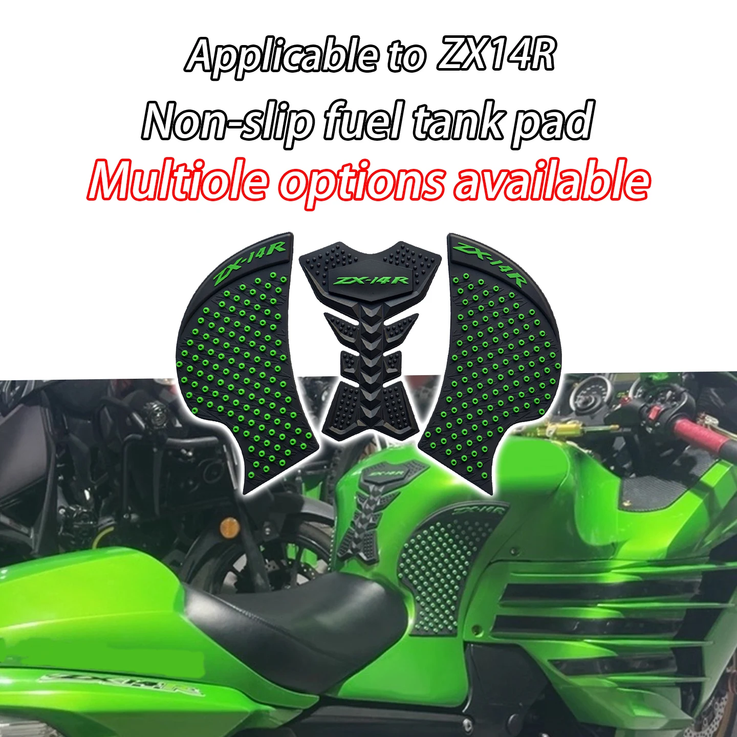 

Suitable for Kawasaki ZX14R ZX-14R Motorcycle Rubber Anti-Slip Pads Knee Rubber Tank Pads Tank Protection Stickers Decorative St