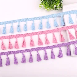 2Yards 45mm Lace Trim Sewing Ribbon Tassel Fringe Cotton Lace Fabric Ethnic Latin Dress Stage Garment Curtain Decorative Diy