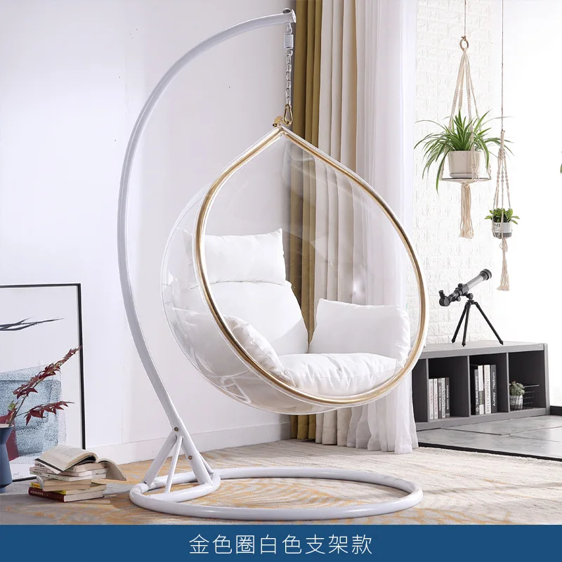 Columpio de bola de cristal para celebridades de Internet, silla de burbujas transparente, mecedora acrílica para interiores con hemisferio para balcón