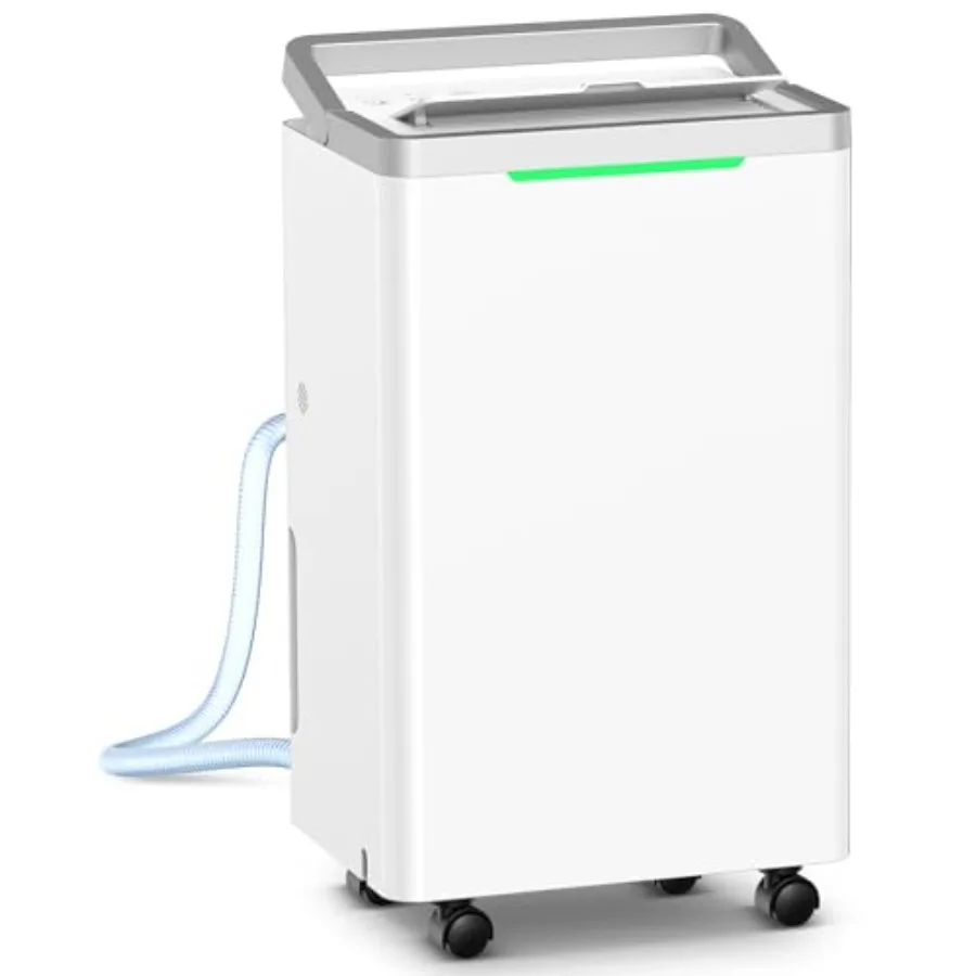 

Осушитель воздуха на 34 пинты для подвала, для дома площадью 2500 кв. футов, с дренажным шлангом, бесшумная работа, для спальни, ванной комнаты, 24-часовой таймер, 3 цвета подсветки