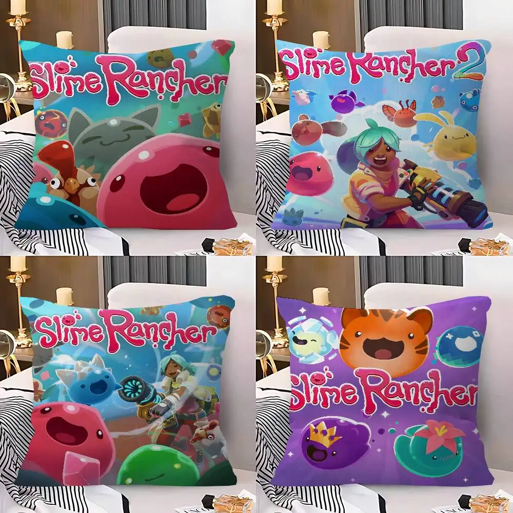 Game S-Slime R-Rancher Pillow Cover Design cushion Cover decor Holiday Decorati