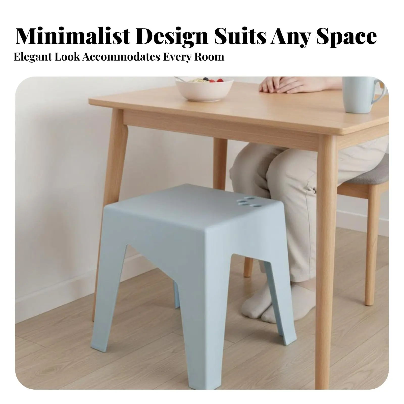 

Stackable Psturdyic Stool Thickened Long-Sturdying Stackable Utility Stool Modern Minimalist Design Non-Slip Feet for Children