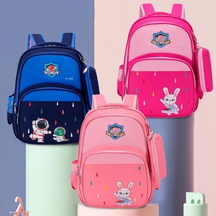 

New cute rabbit print children's backpack, kindergarten fashion trend, unisex backpack for boys and girls Children's backpack