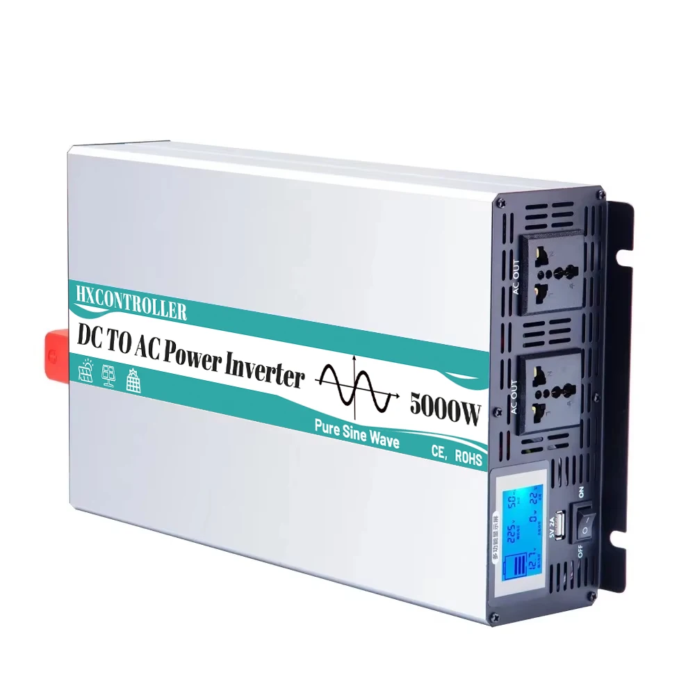 

5000W Off Pure Sine Wave Solar Inverter 12V 24V 48V 110V 220V AC Solar Car Charger Power Supply for Home And RV