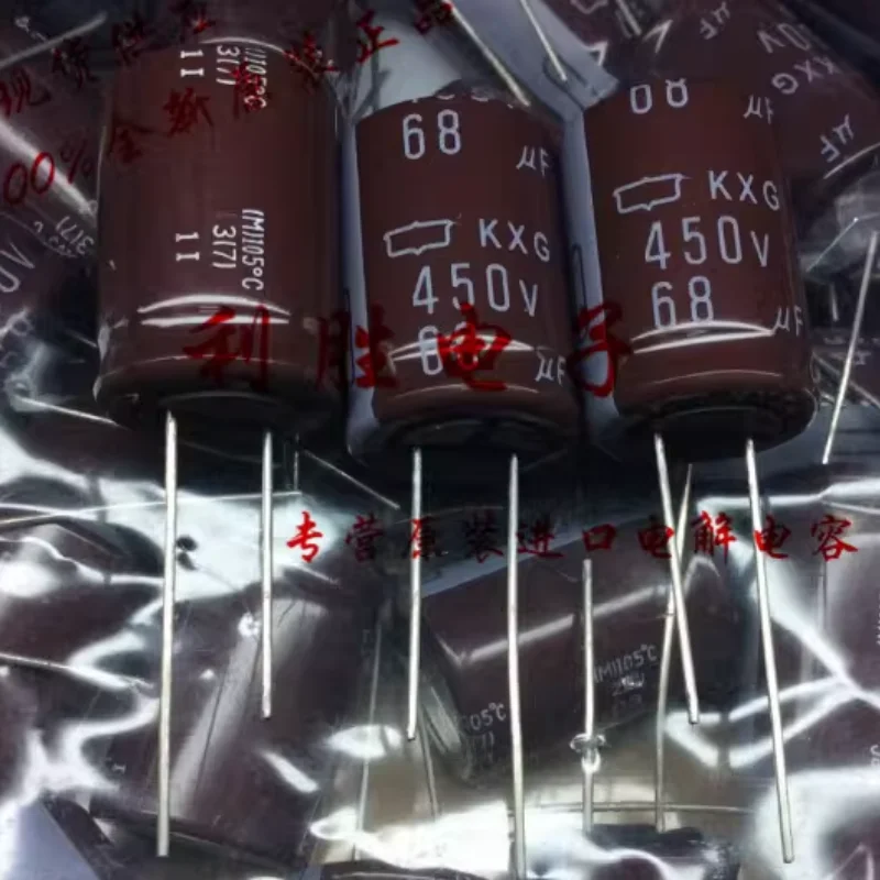

10-100 шт. Оригинальные японские алюминиевые электролитические конденсаторы Black Diamond 450V68UF 18X25 KXG, высокочастотные, 12000 часов службы