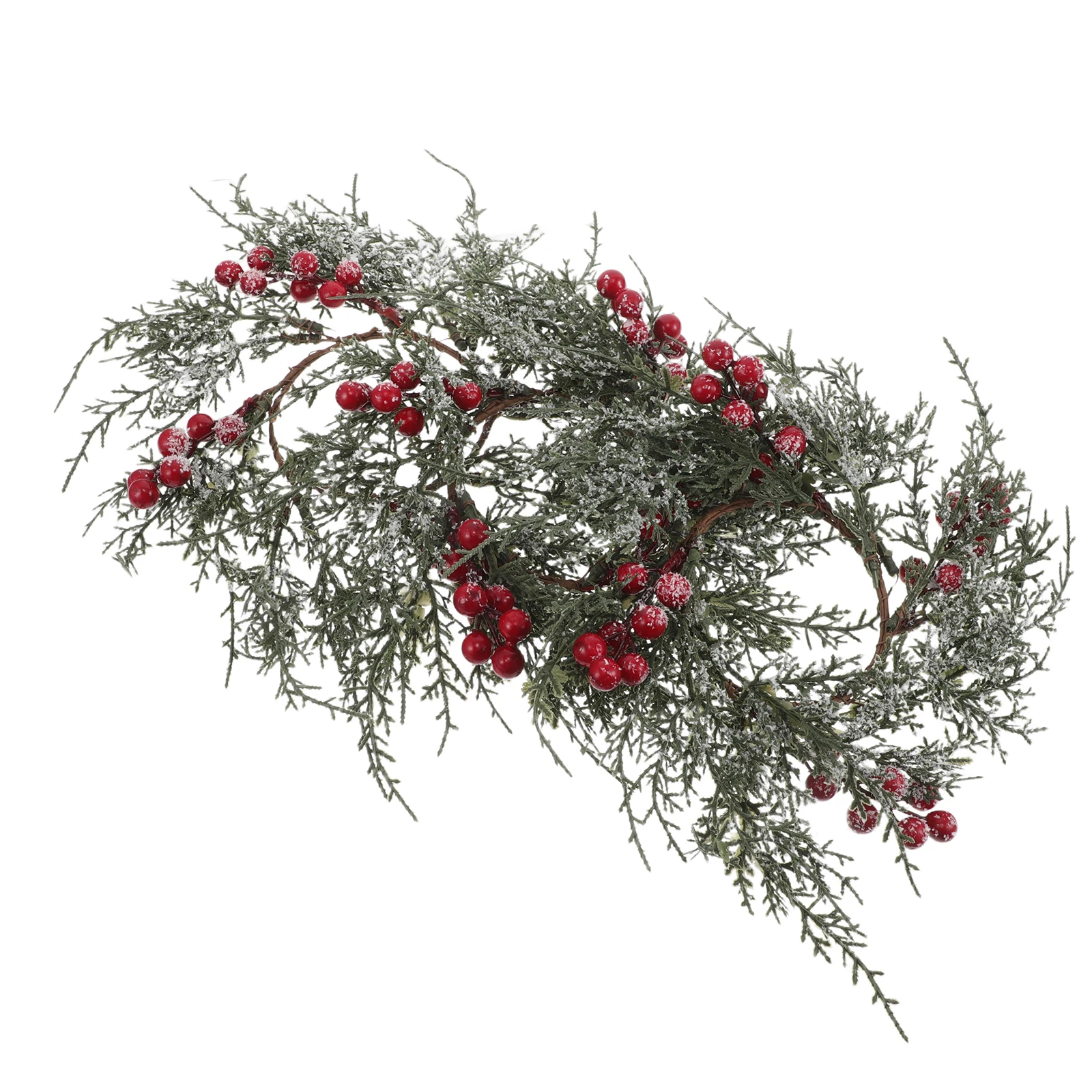 

4 Pcs Christmas Ring Decor Advent Season Pine Needles Centerpiece Plastic Wreath Table Display