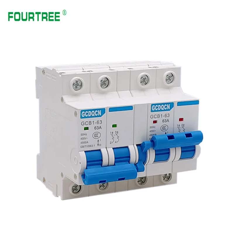 1PCS MTS Dual Power Manual Transfer Switch 1P 2P 3P 4P Mini Interlock Circuit Breaker AC 6A-125A 50Hz Dain Rail