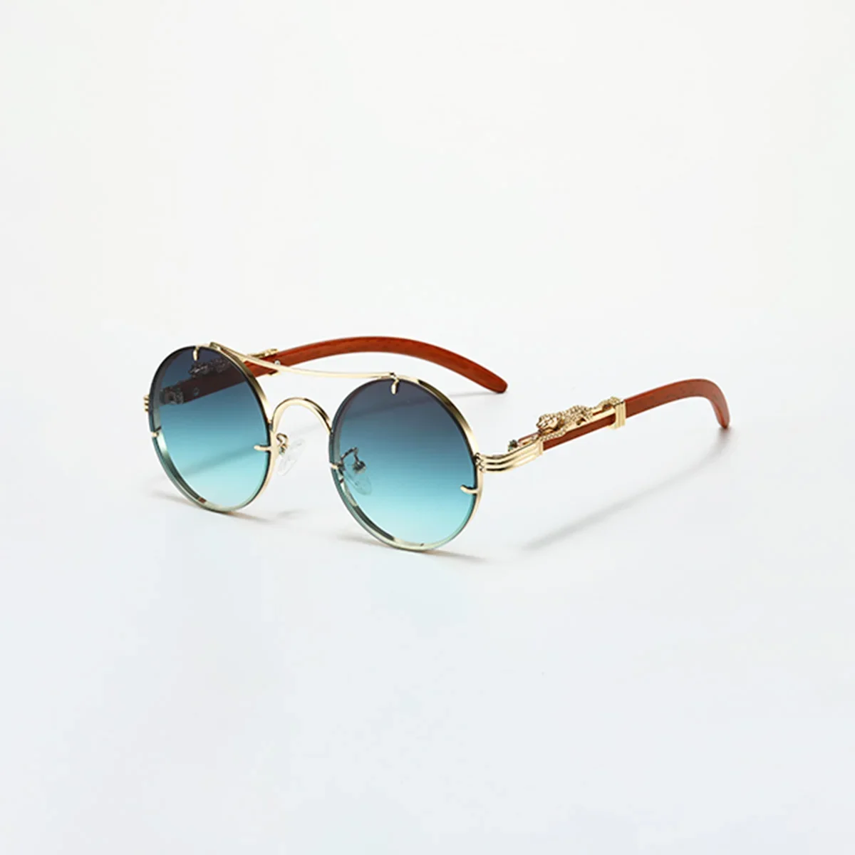Retro Oval Metal Sunglasses for Women Men Luxury Fashion Brand Female Sun Glasses Punk Unisex Stylish Shades UV400
