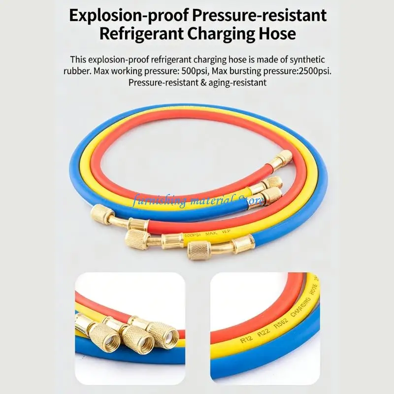 

Y5GD Precisions Engineered HVAC Refrigerants Manifold Gauge Set Diagnostic Tool For Accurate Refrigerants Monitoring