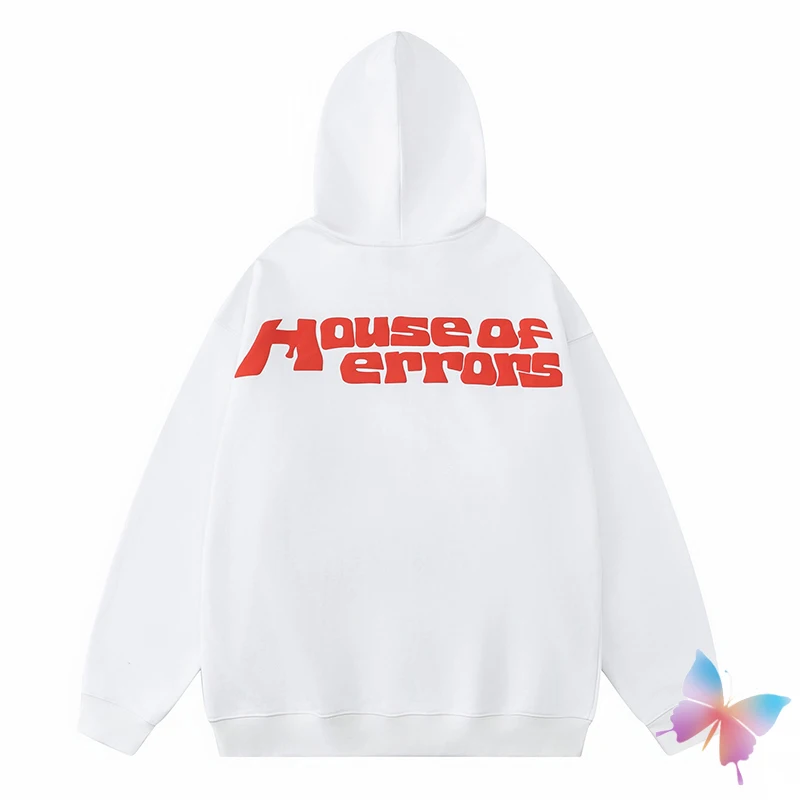 24SS New Winter House of Errors Hoodies High Quality Foam Eye Pattern Pullover Men Women Hiphop Street Loose Sweatshirts Hoody