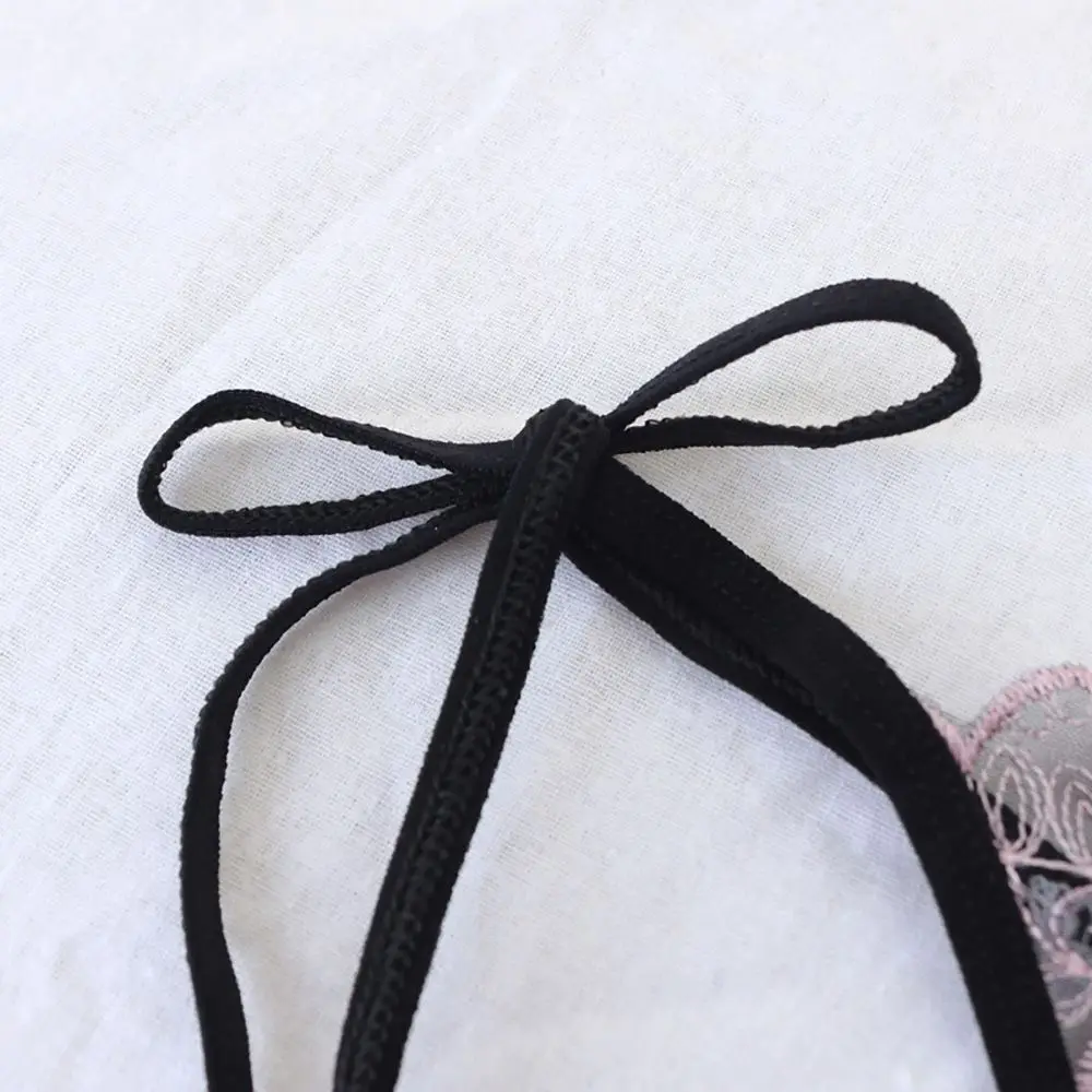 Algodão virilha sexy renda lingerie bordado calcinha de cintura baixa roupa interior breve