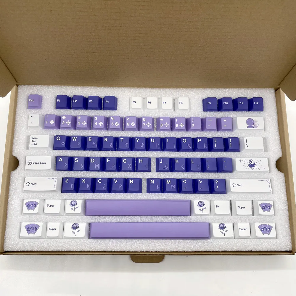 Imagem -06 - Keycaps Conjunto para Teclado Faça Você Mesmo Material Leve Perfil Cereja Corante Subbed Gh60 Gk61 Gk64 Rk68 Rk84 142 Chaves Preto