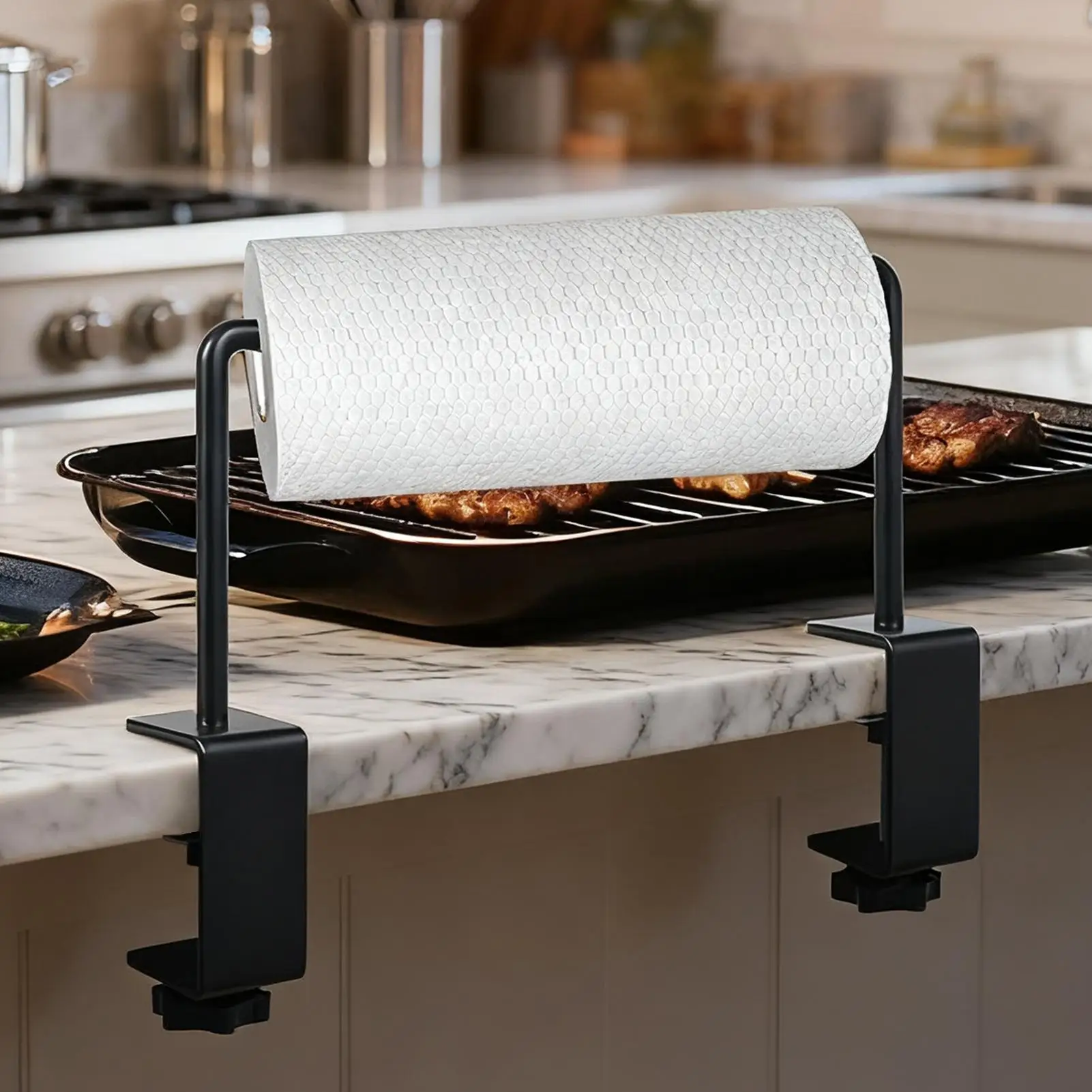 tabletop-paper-roll-dispenser-2-pieces-adjustable-desk-poster-dispenser-art-paper-roll-holder-for-art-station-classroom-kitchen