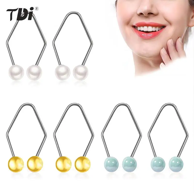 1Pairs Artificial Dimple Creation For Cheeks Women Dimple Makers Natural Smile Dimple Trainer Creative Body Jewelry Accessories