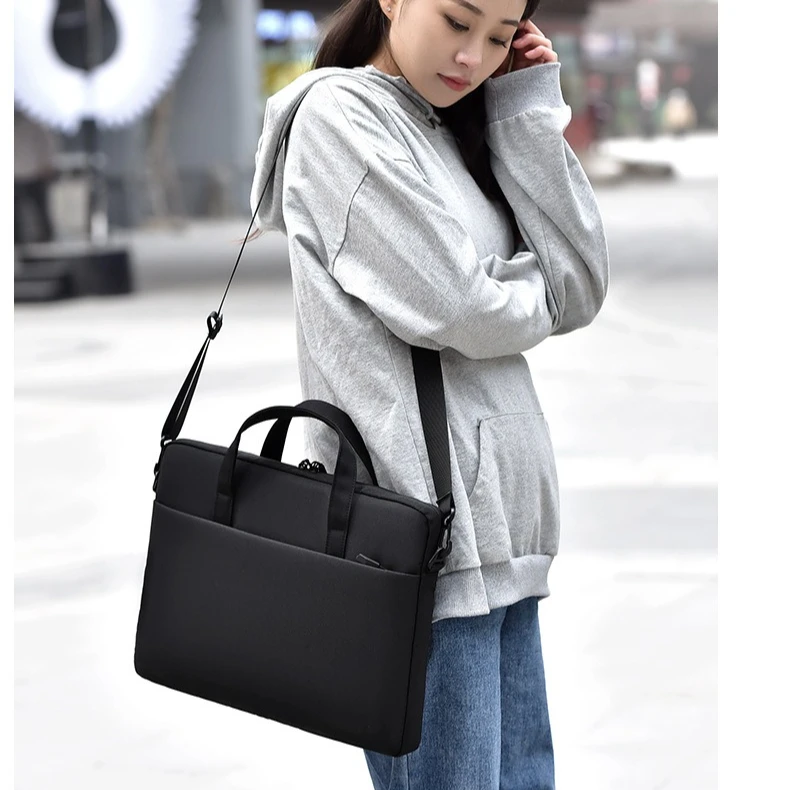 

Простая и контрастная цветная 15,6-дюймовая сумка для компьютера, легкий и вместительный деловой водонепроницаемый портфель через плечо