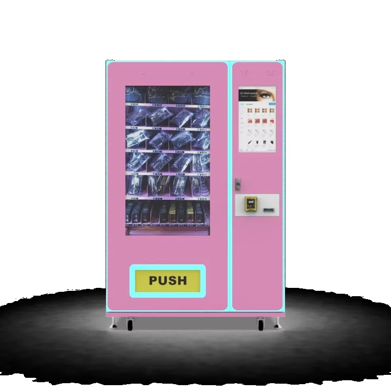 

Branded Cosmetics Lash Vending Machine, 2025 Model with Card Reader & High-Capacity Makeup Display