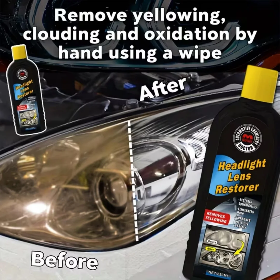 

250ml Headlight Restoration Polish by MOWEI - Improves Visibility & Safety