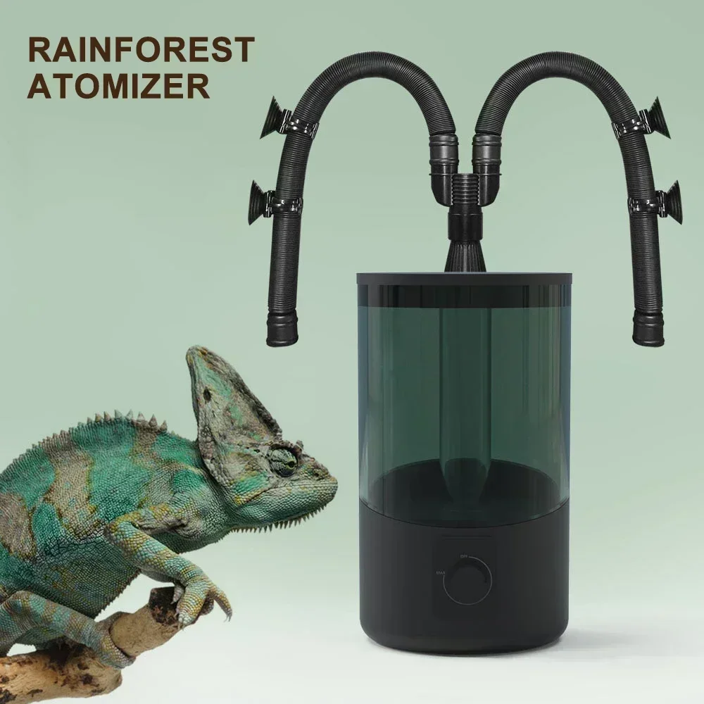 

Reptile Humidifier Fogger Fog Machine for Reptile Terrarium Tank Pets Mister Adjustable Fog for Chameleon Amphibians Vivarium